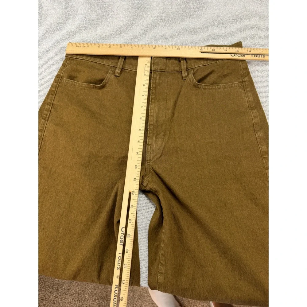 Banana Republic Women 30 Brown Linen Blend High Rise Wide Leg Flare Pants